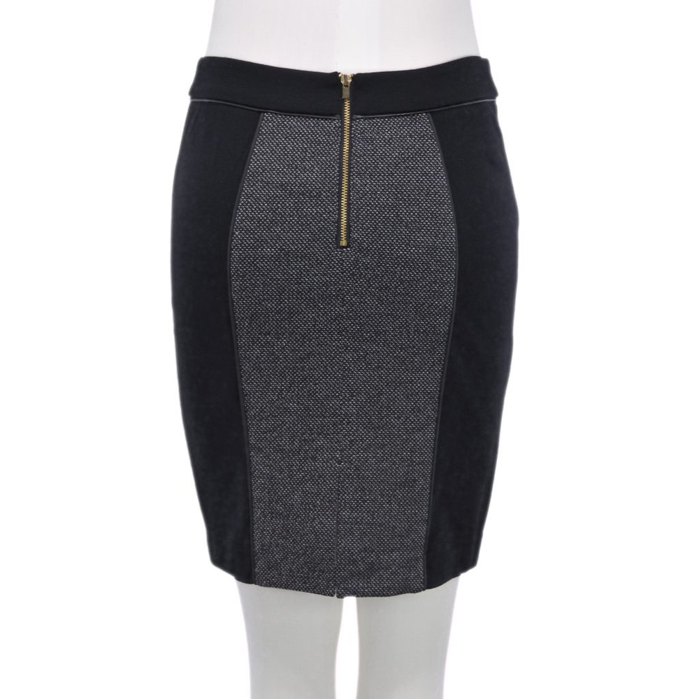 Express Pencil Skirt w/ Faux Leather Detail (2)